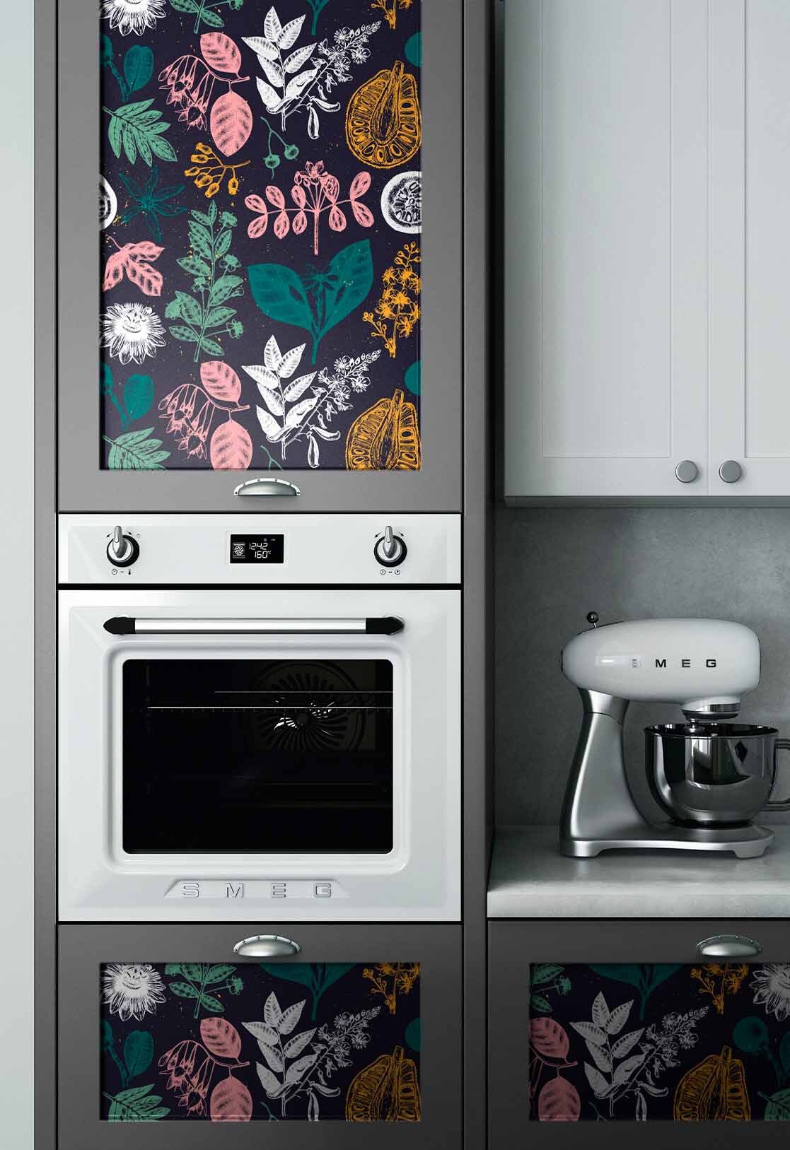 Papel pintado de cocina N 04 planta de color púrpura Papel pintado de cocina N 04 planta de color púrpura