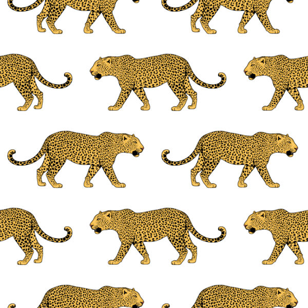 Papel pintado N08 tigres líneas patrón pop amarillo
