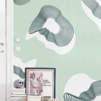 Wallpaper n29 round geometric shapes sea green entrance