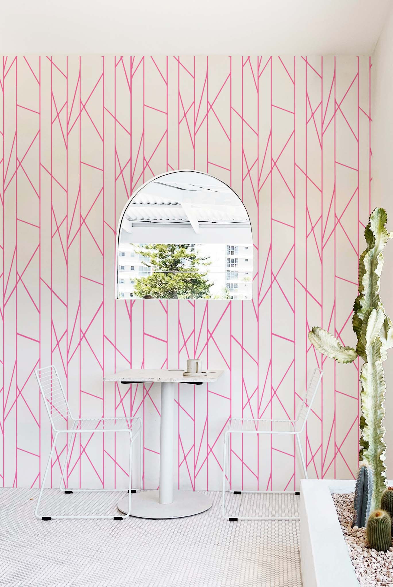 N39 Pink Stripes Wallpaper Pop Original Kitchen N39 Pink Stripes Wallpaper Pop Original Kitchen