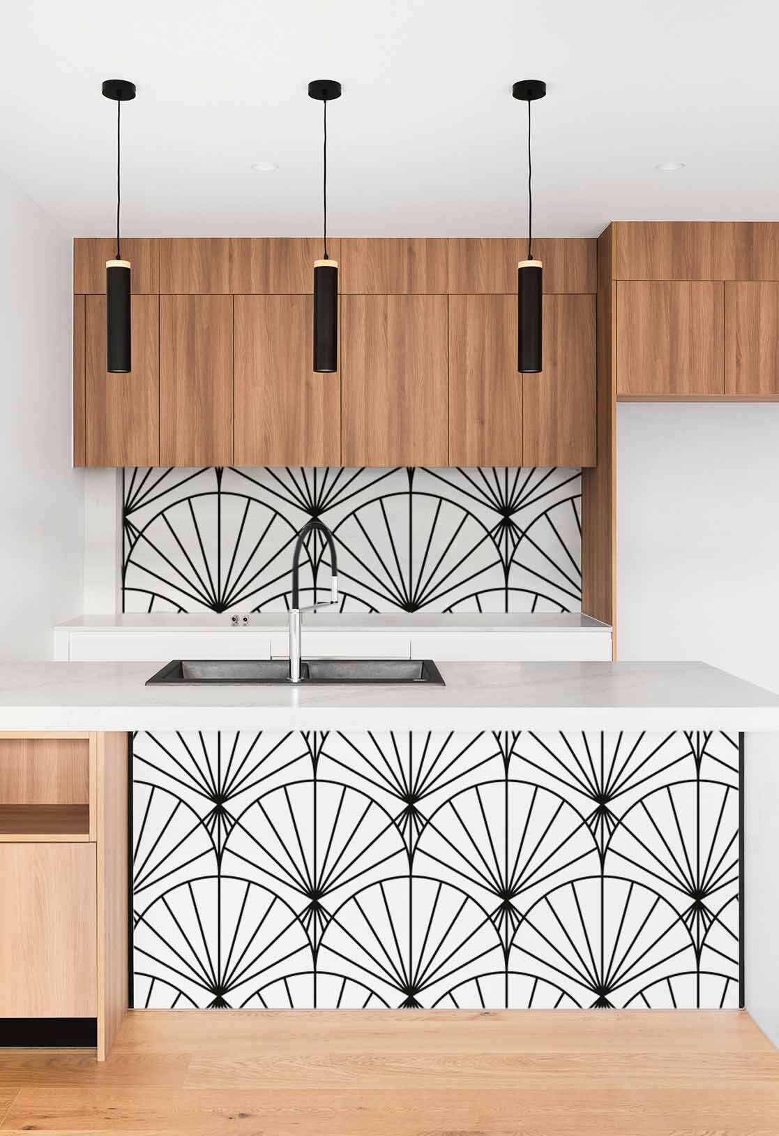 N94 blanco y negro cocina moderna ventiladores japoneses N94 blanco y negro cocina moderna ventiladores japoneses
