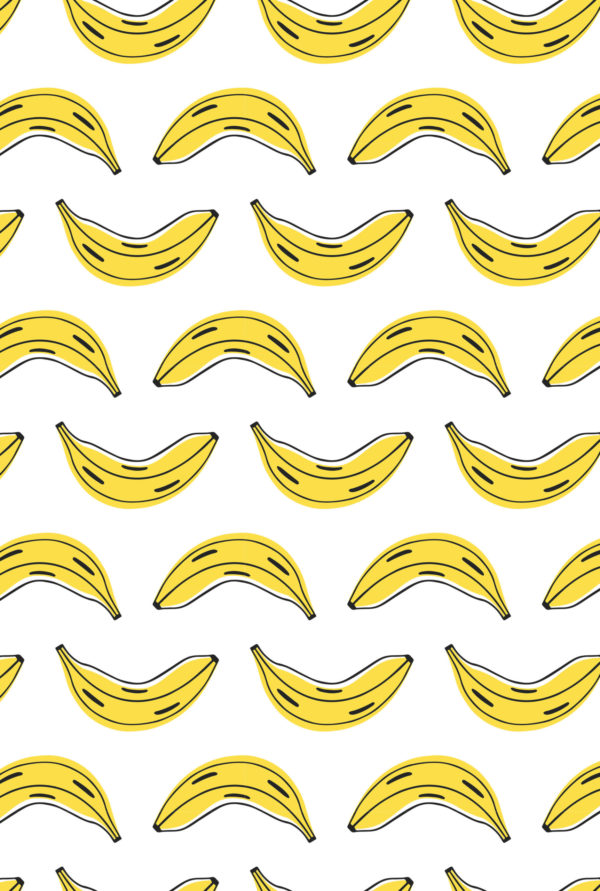 papel pintado n85 bananas pop art color amarillo