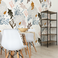 Wallpaper n°51 Round Leaf Colorful Seaweed Living Room