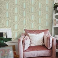 Pastel Art Deco wallpaper