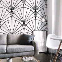 No. 94 Japanese Black and White Modern Living Room Fans