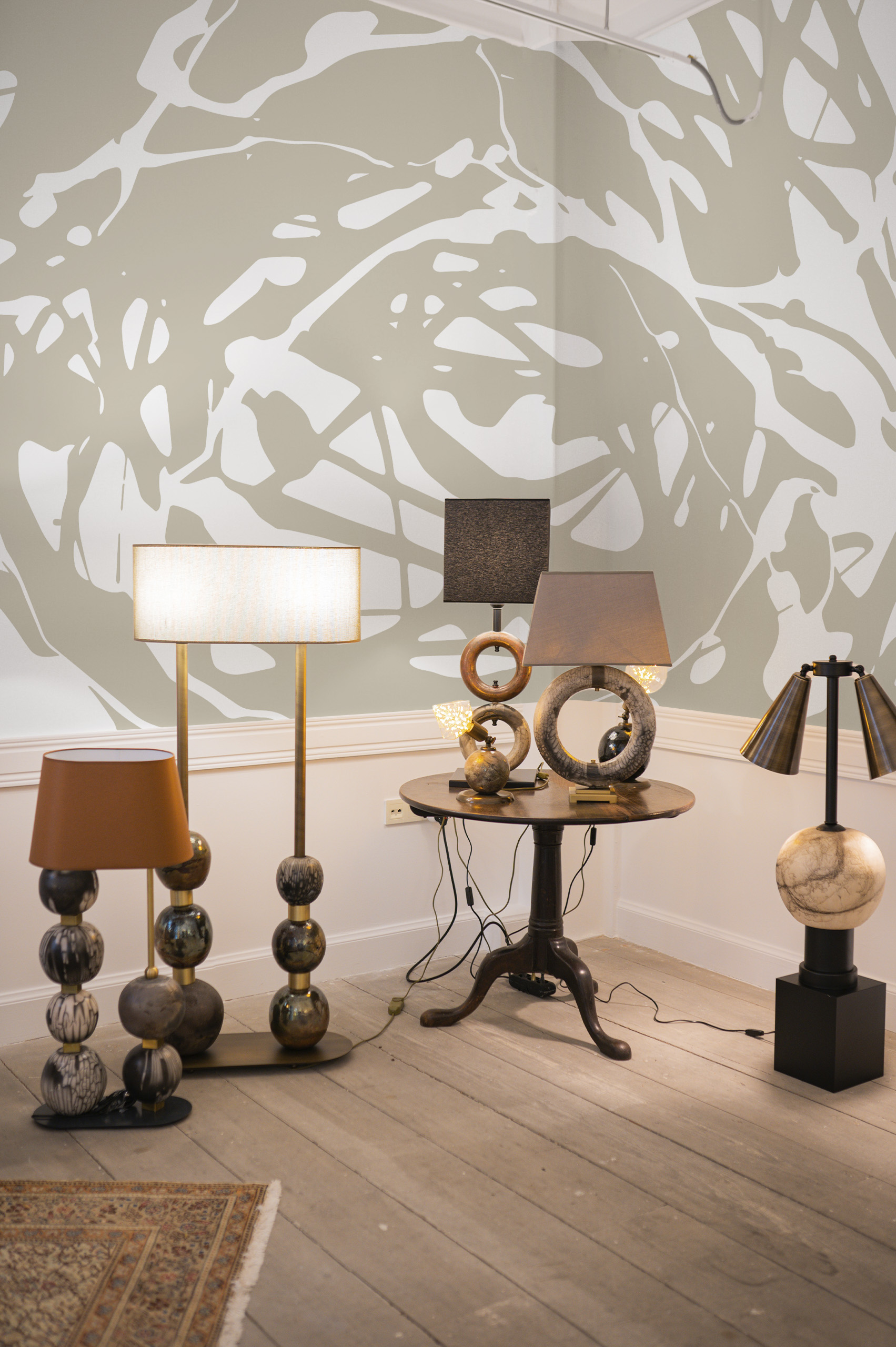 Papier peint beige moderne