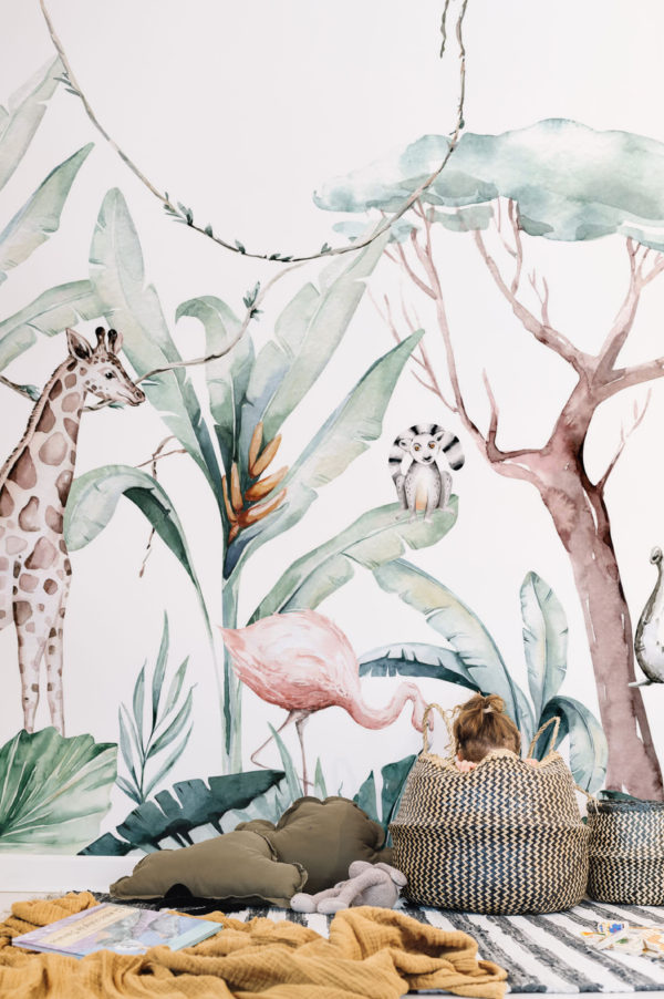 Papel pintado infantil selva tropical N°99