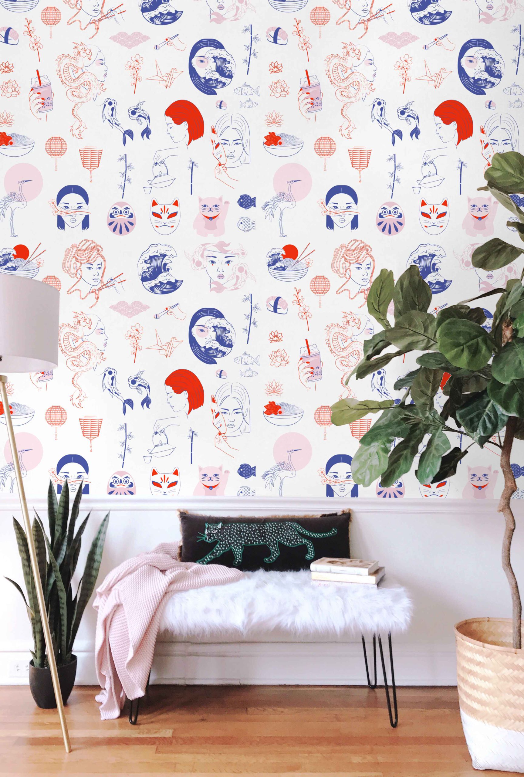 Paper pejnt N 111 Japan Blue Red Designs Entrance Paper pejnt N 111 Japan Blue Red Designs Entrance