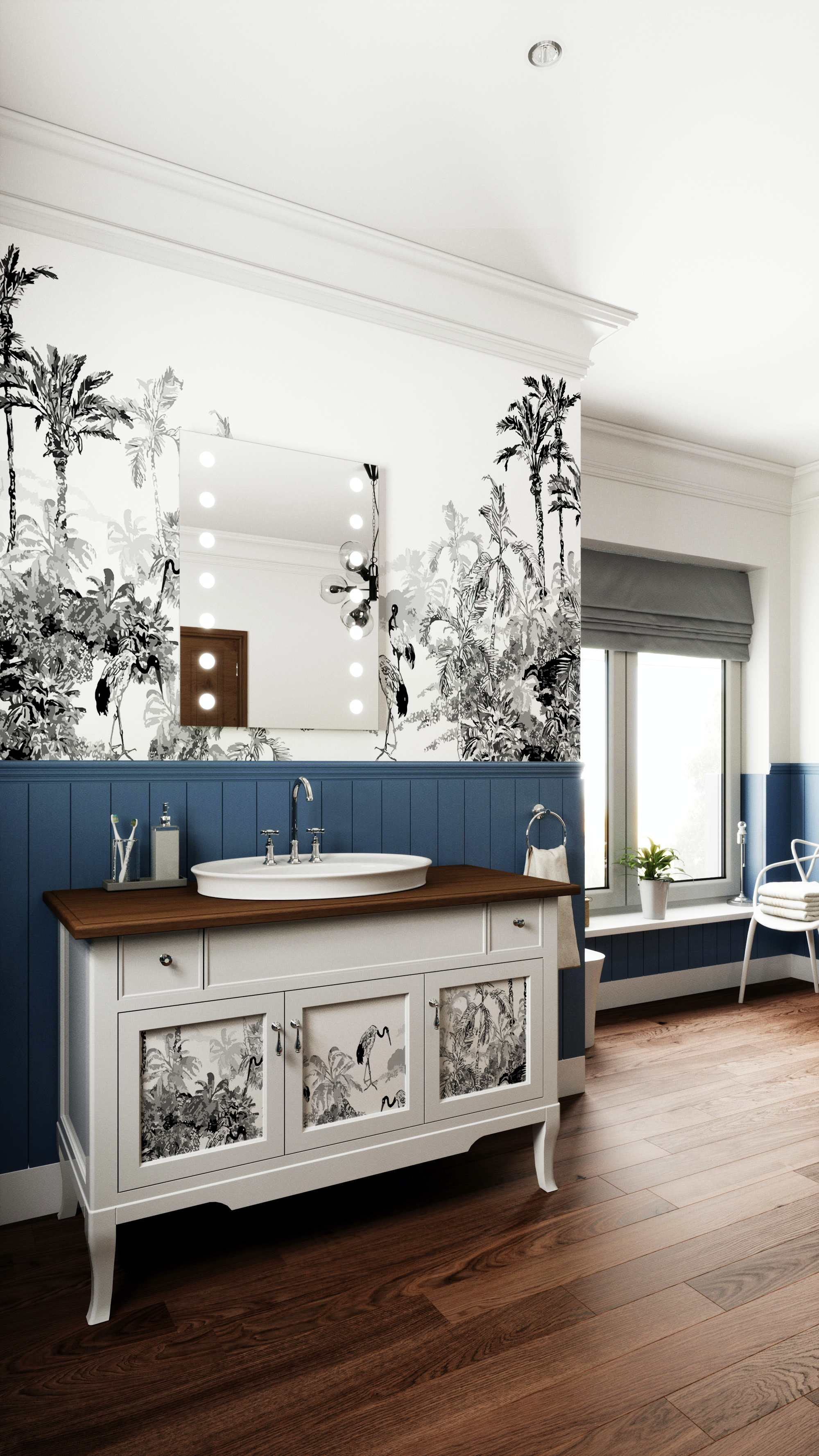 Wallpaper n°114 Birds ibis Bathroom