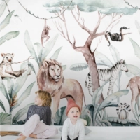 N121 Savannah Watercolor Kids Room