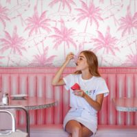 papel pintado nº 123 coco rosa