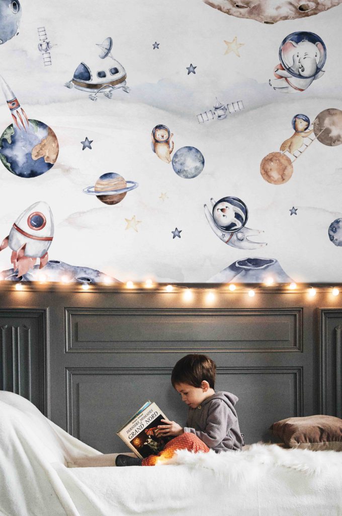 papier peint n°130 l'aventure spatiale