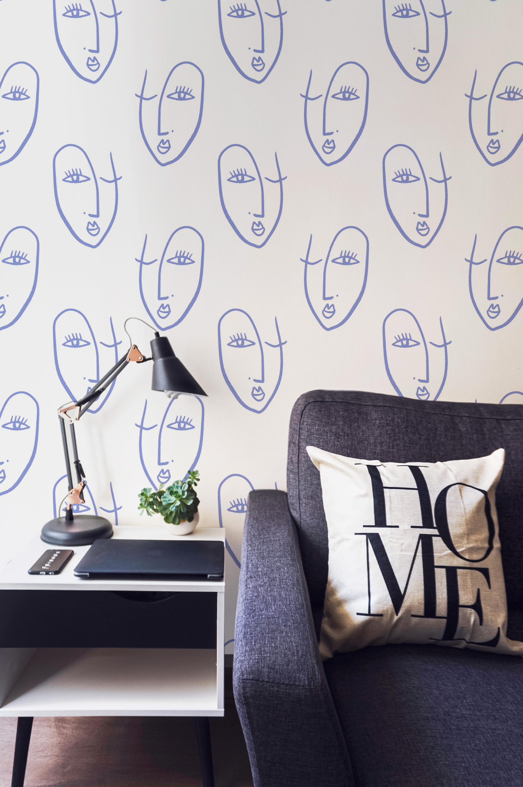 Papeles pintados-N139 n139 frente a faca, rostros de mujeres