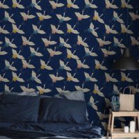 Papel pintado de pájaros japoneses