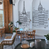 n173 cartoon Paris black and white public space wallpaper