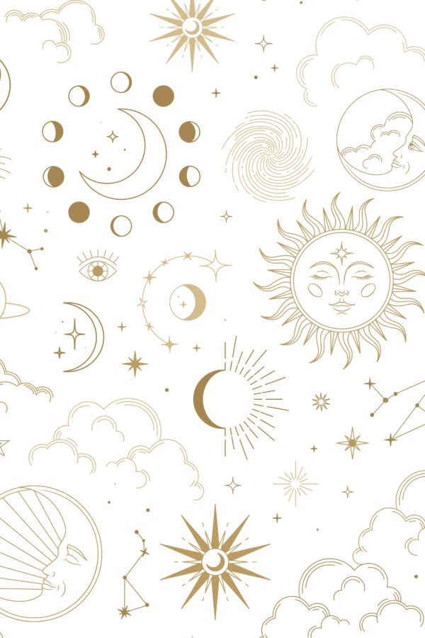 papel pintado n165 patrón astro zodiacal