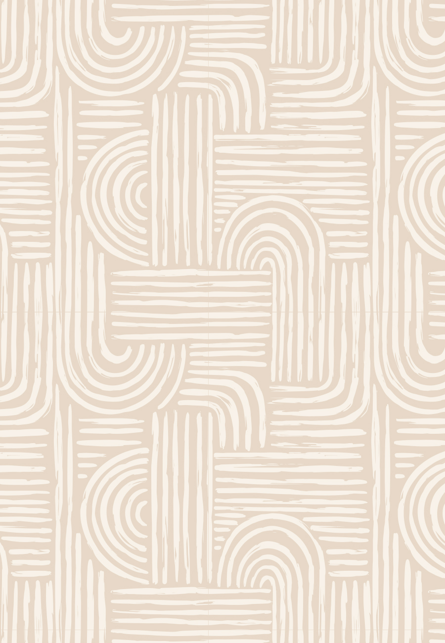 Wallpaper N175 Geometric Zen Minimalist Beige Pattern