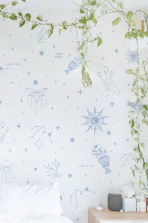 papel pintado signo astro acuario