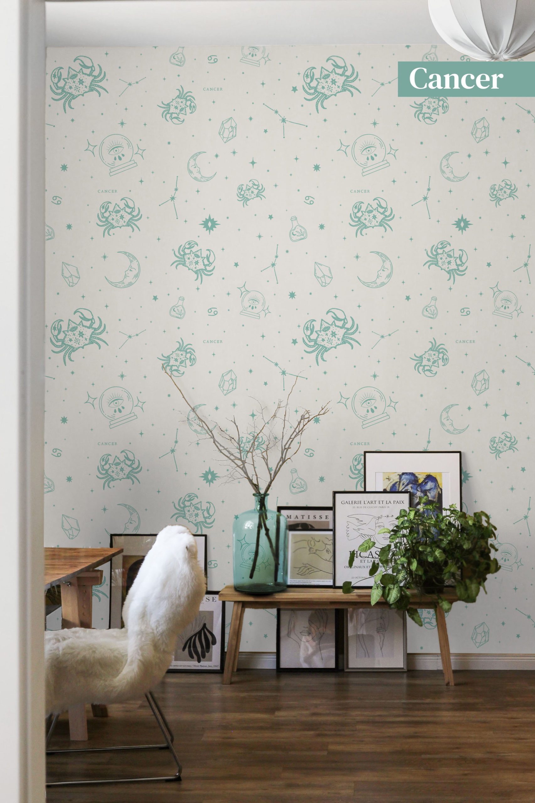 n194-1 papel pintado signo zodiacal cáncer