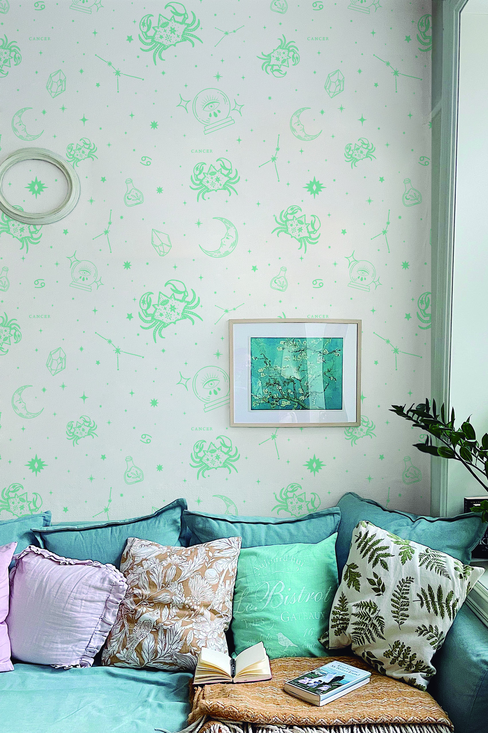 n194-2 papel pintado signo zodiacal cáncer