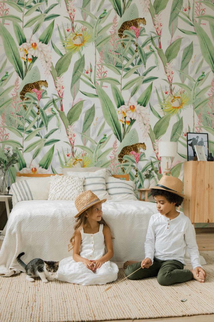 Papier peint Jungle Vibe N217 chambre enfant verte