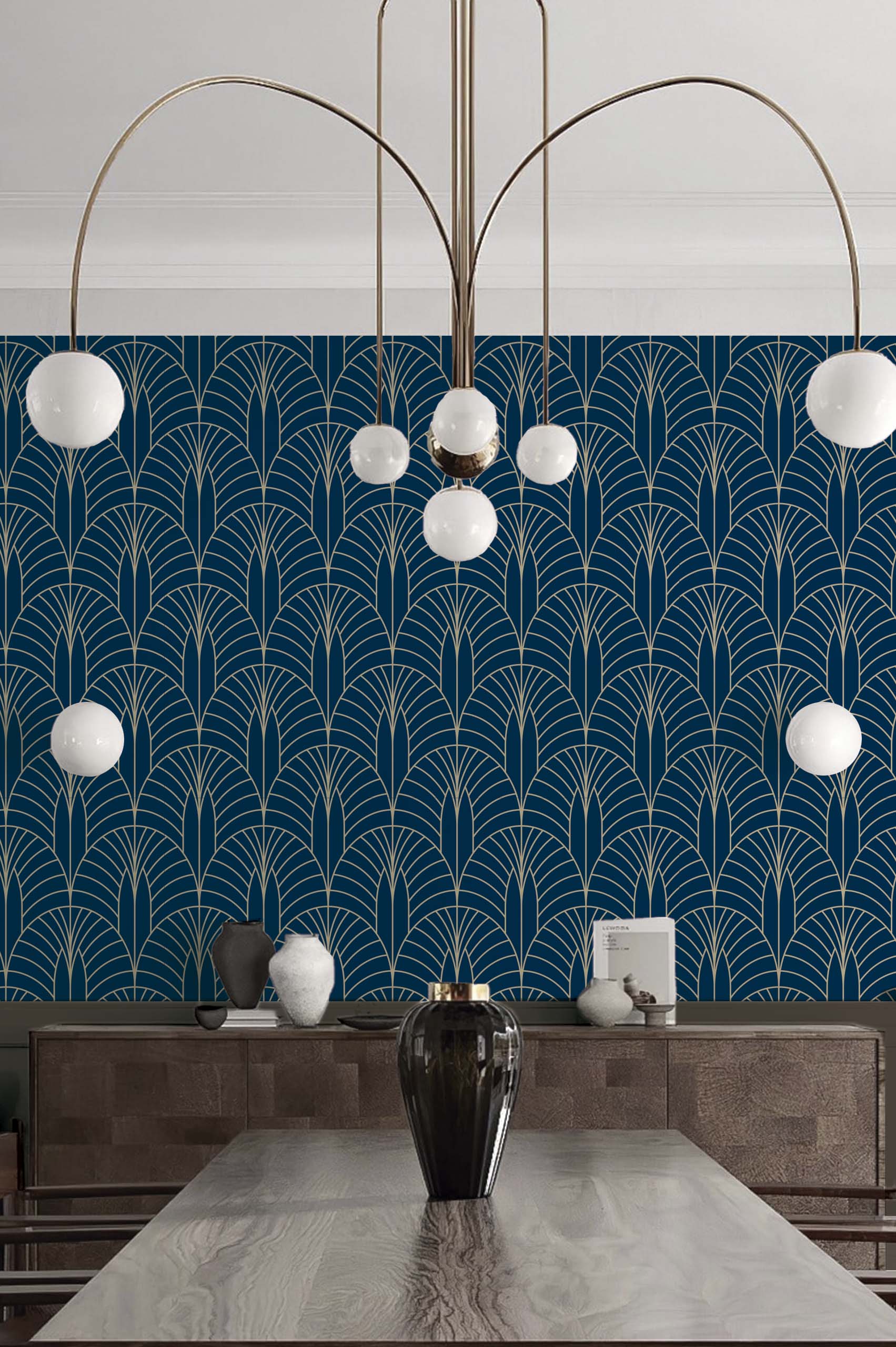 n210-2 papel pintado de palmeras azules