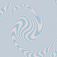 N212 Psychedelic Blue Pattern Wallpaper
