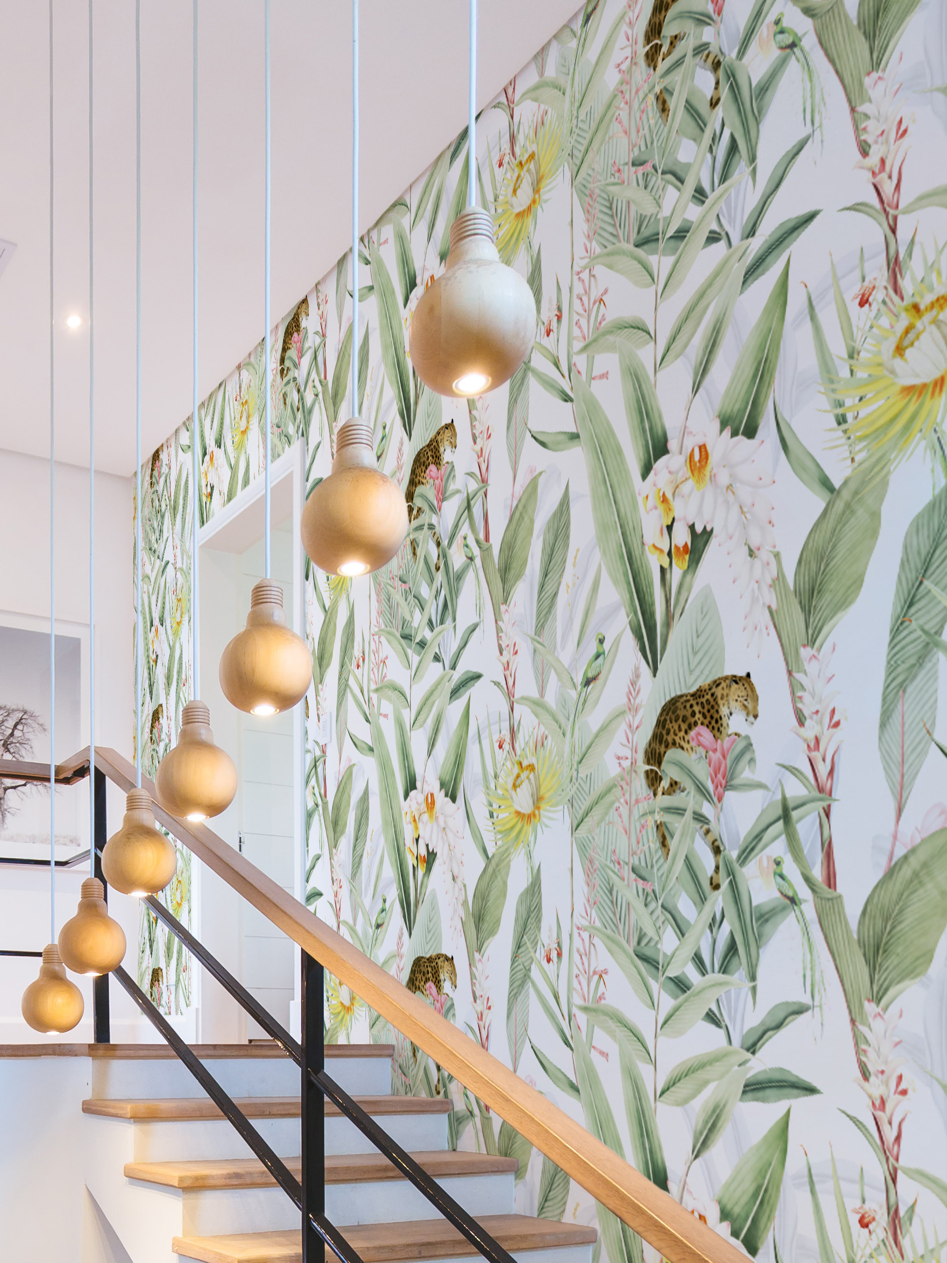 Papel pintado Jungle Vibe N217 - Escaleras verdes Papel pintado Jungle Vibe N217 - Escaleras verdes