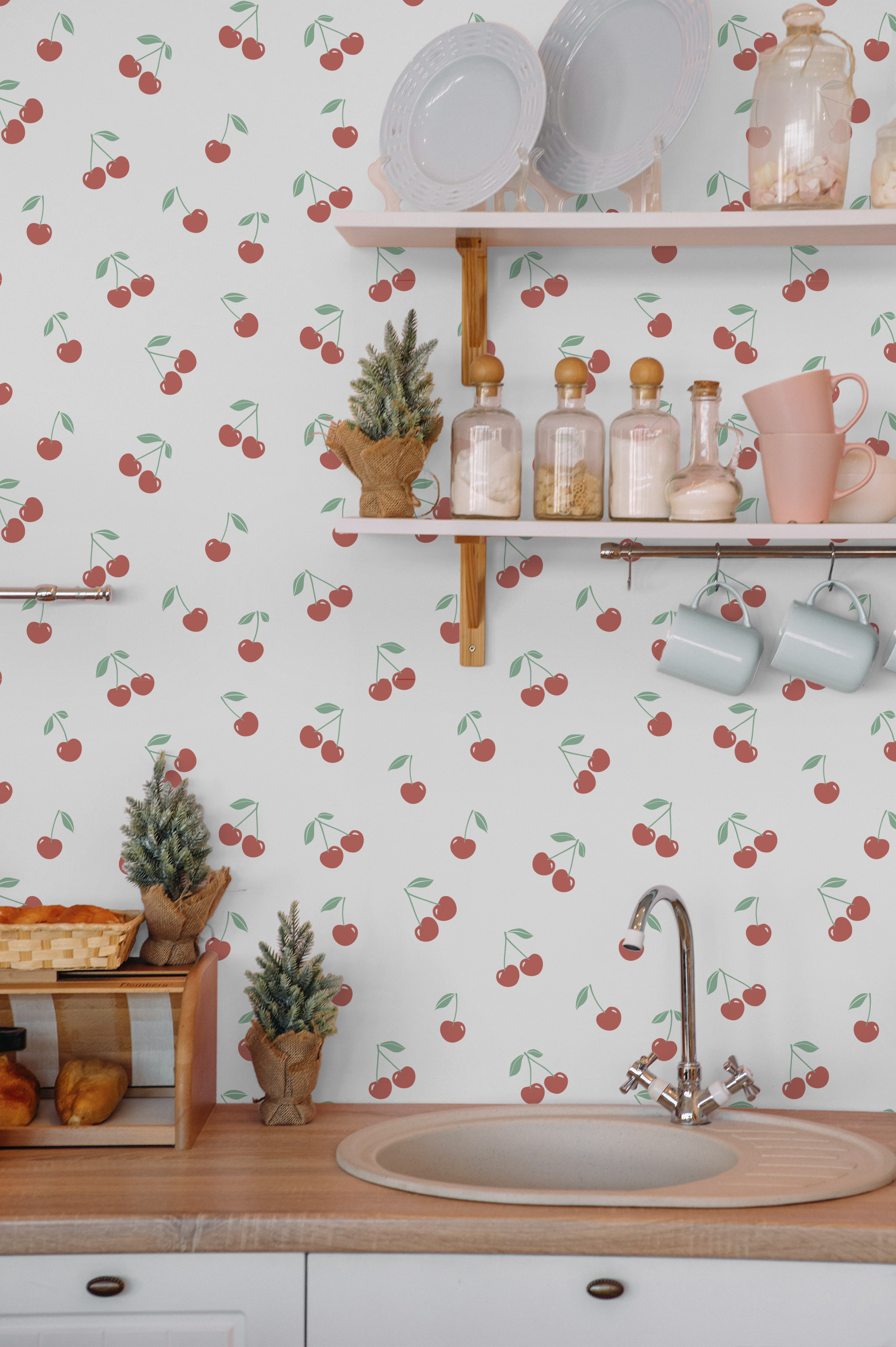 N219-1 Cherry Wallpaper