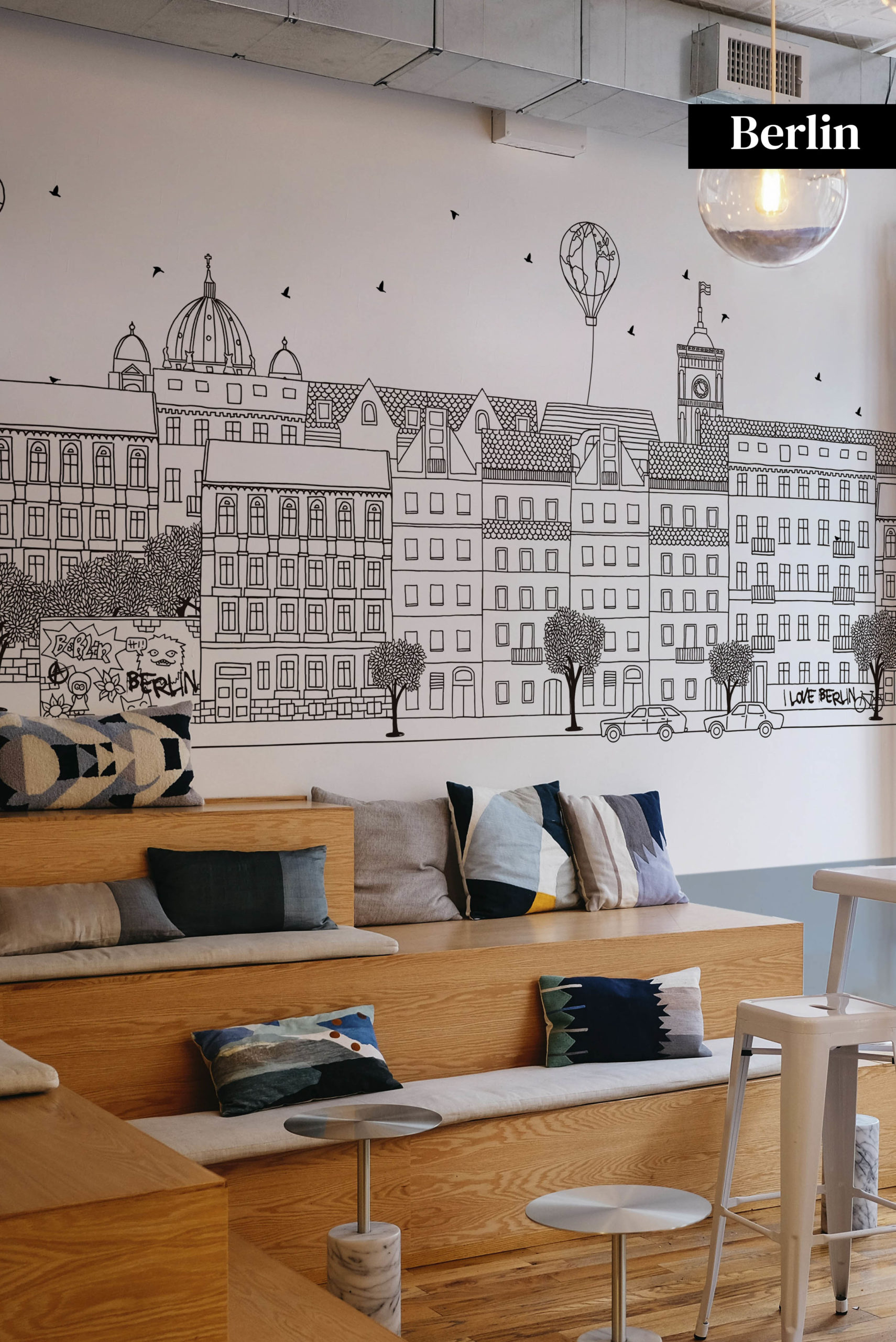 n222-1 papel pintado Berlín blanco y negro