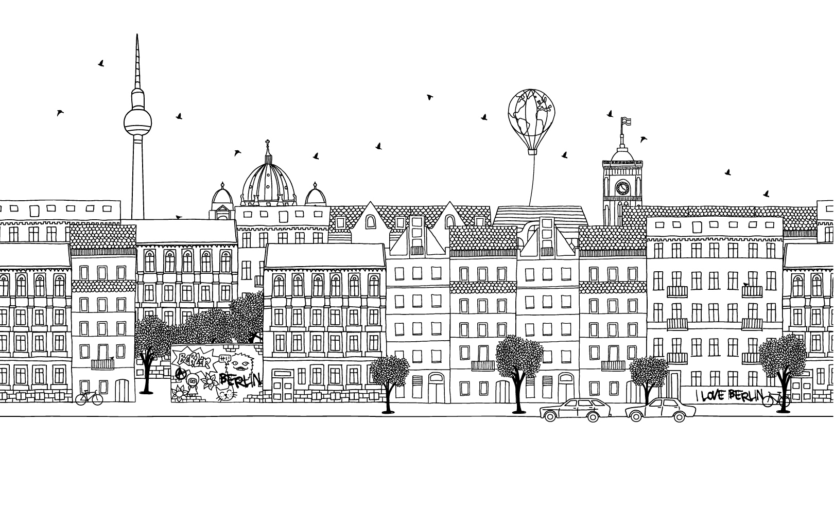 n222 Papel pintado de Berlín