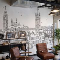 Papel pintado Ciudades de Londres en blanco y negro