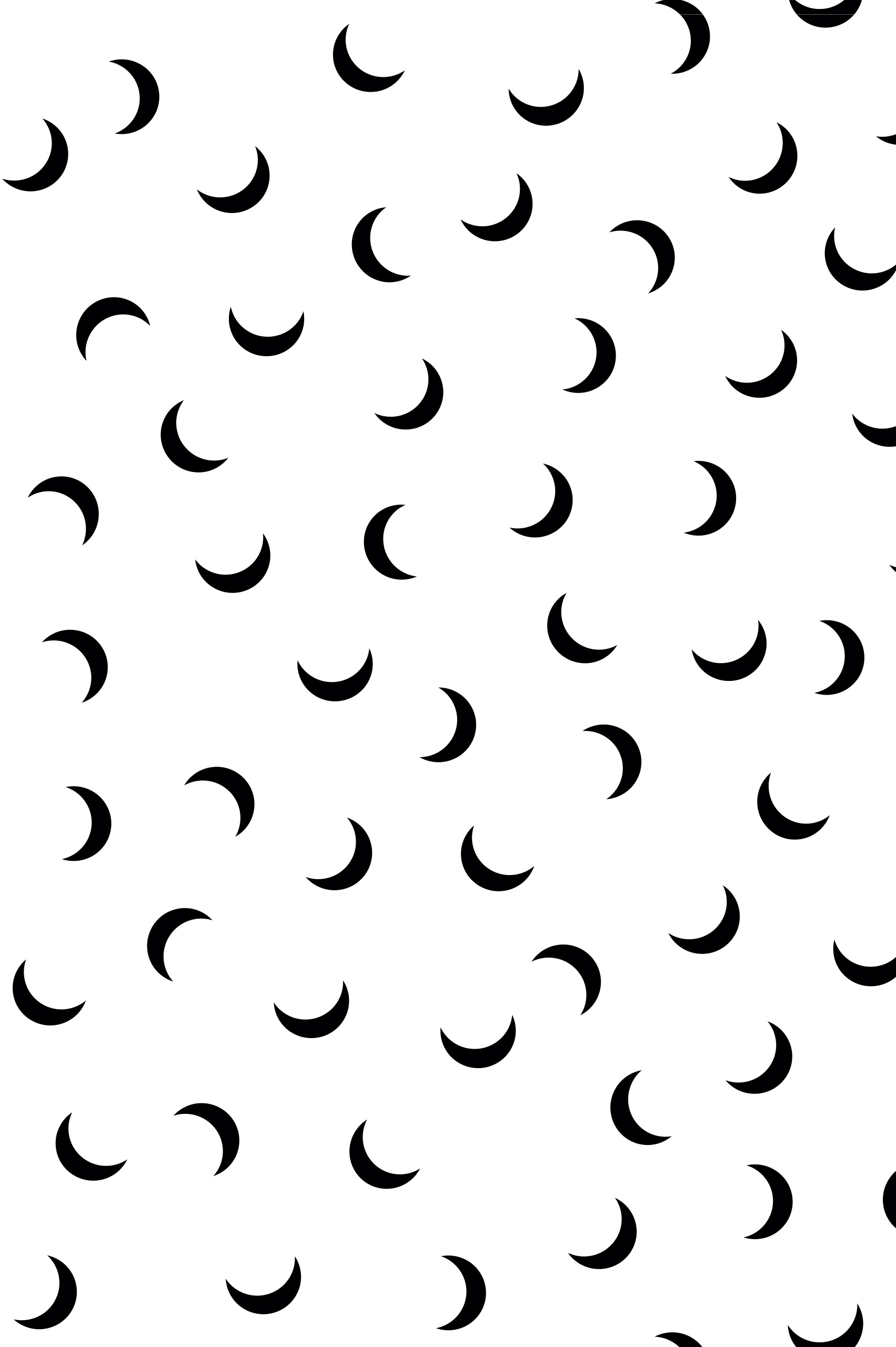 Crescent Moon Wallpaper N227 Black And White Pattern