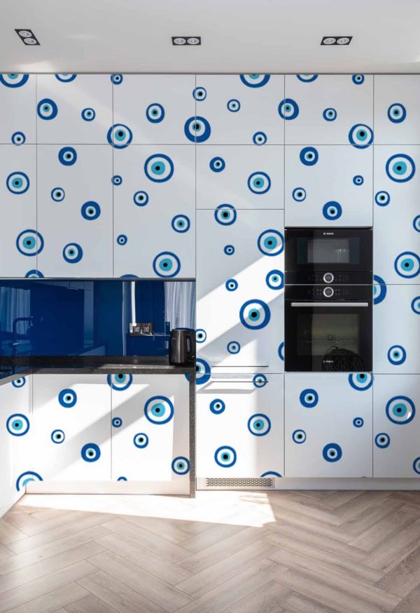 papel pintado nazar n238 cocina azul