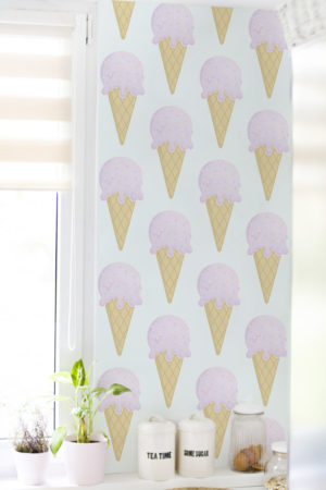 nº 247 papel pintado de conos de helado
