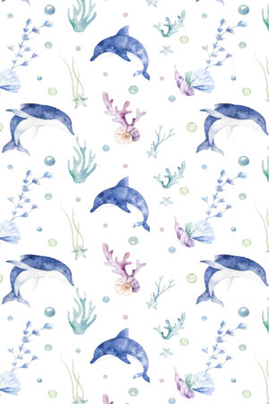 n252 papel pintado de delfines para niños