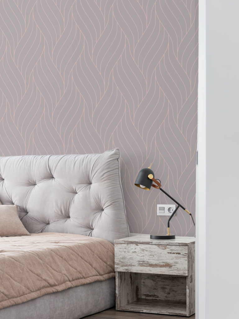 N268 papel pintado de líneas entrelazadas