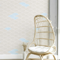 N255 Beige Seigahia Waves Wallpaper
