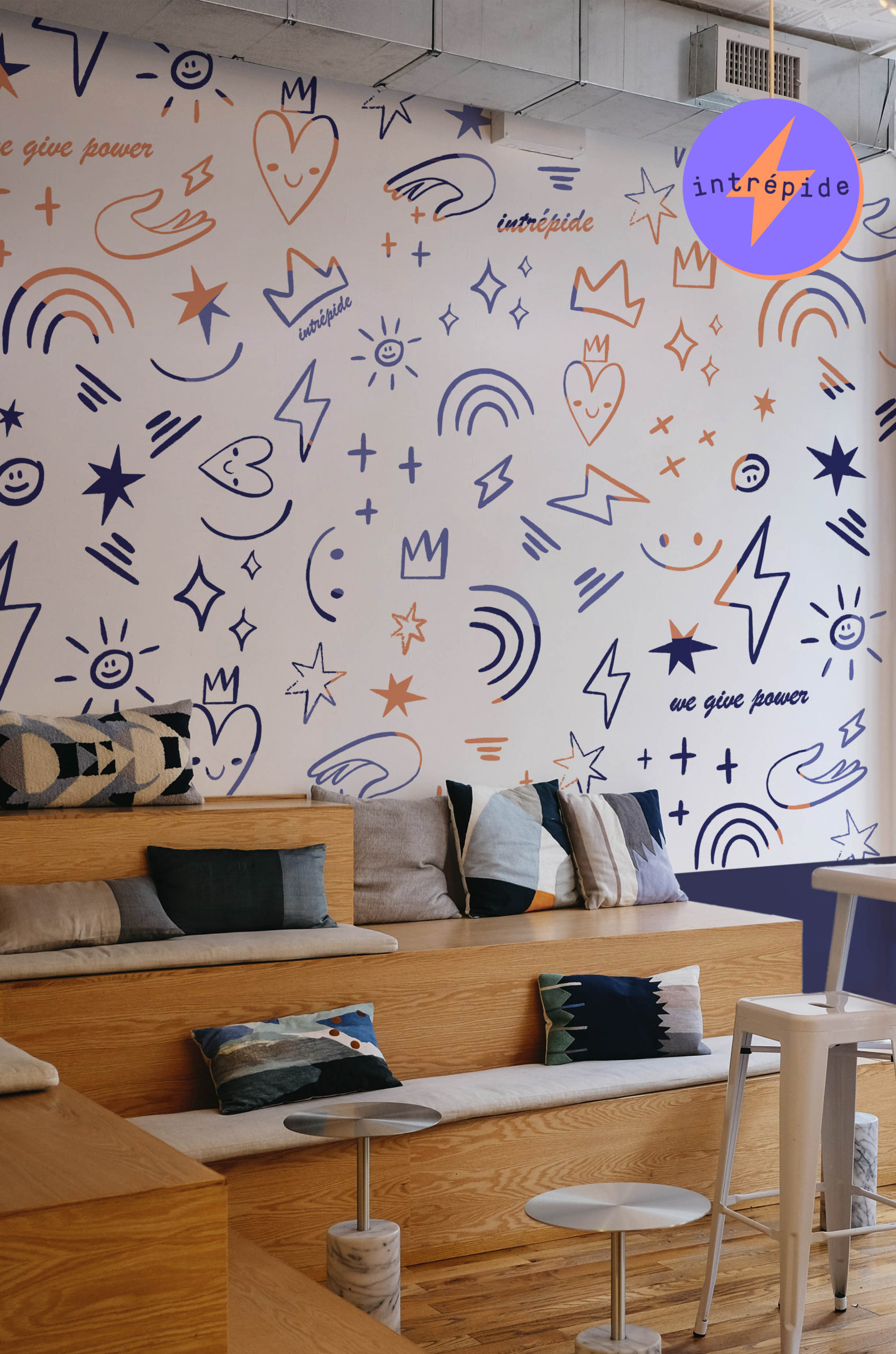 n258 papier peint intrepide tattoo espace public cafétéria