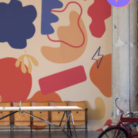 Intrepid shapes and femininity wallpaper