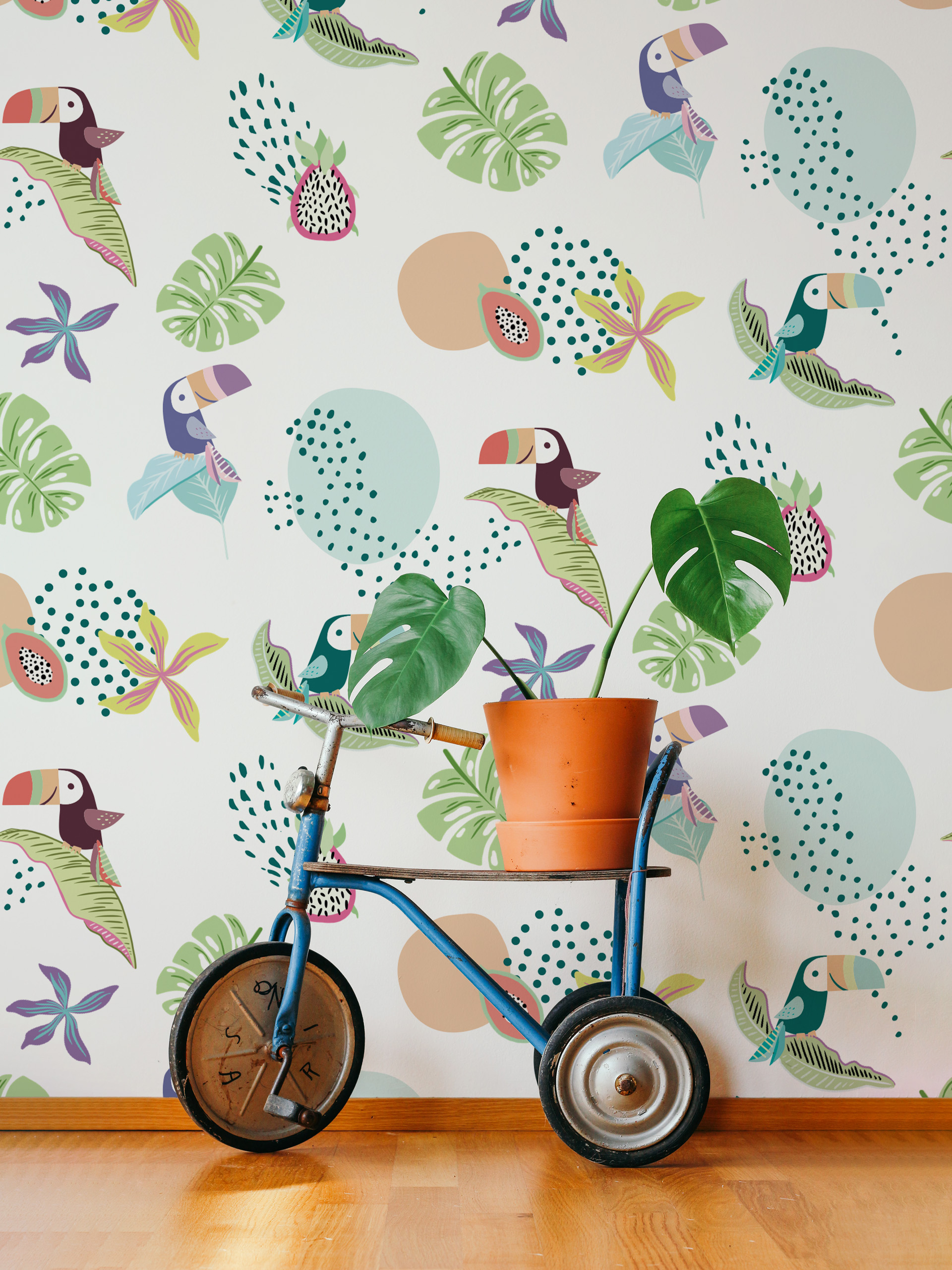 n275-2 Papel pintado de tucán N275