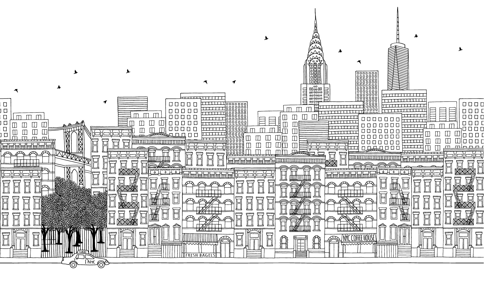 n280_m N280 Papel pintado Nueva York
