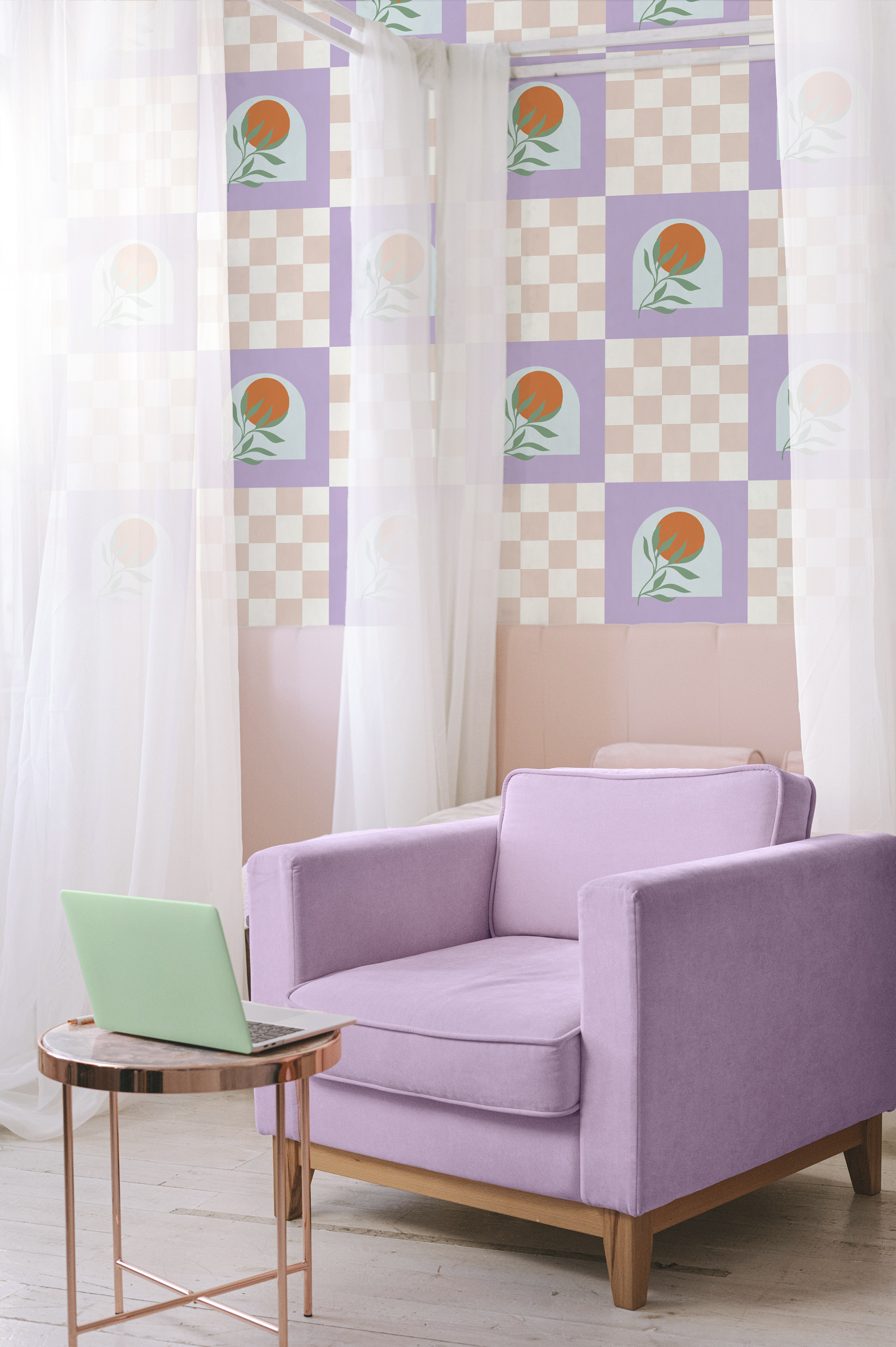 Wallpaper n289 lady Flora living room Wallpaper n289 lady Flora living room