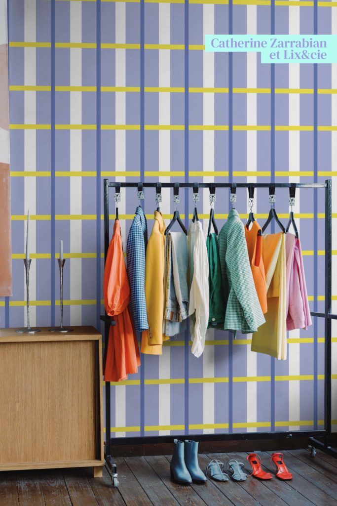 papier peint à rayures