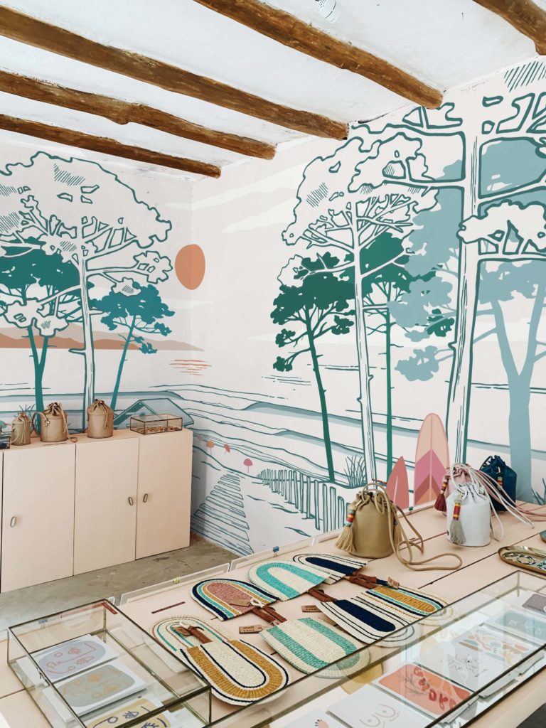 papier peint n305 landes surf ocean pinede boutique