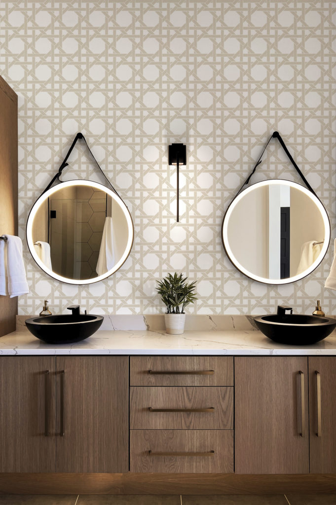 Nº329 : Papier Peint - Cannage géométrique