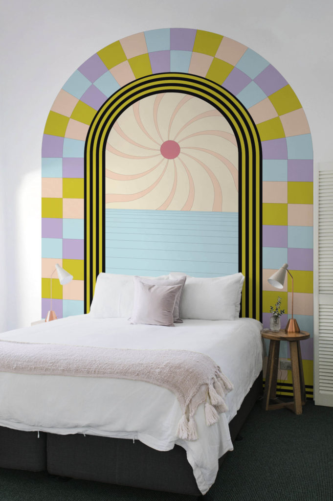 chambre papier peint ouverture sur l'horizon panoramique tête de lit